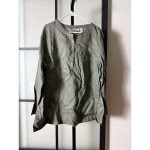 Toto n Ko Women's Linen Top Lagenlook Coastal Size 1X